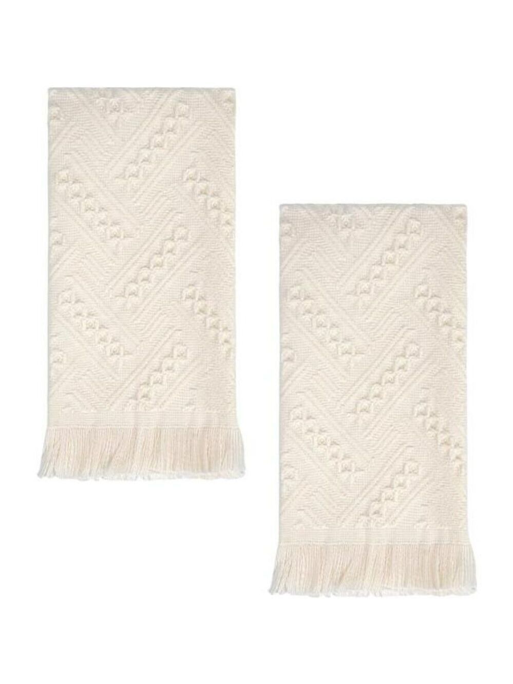 Luxury cotton hand towels set of 2 soft absorbent decorative bathroom spa guest
